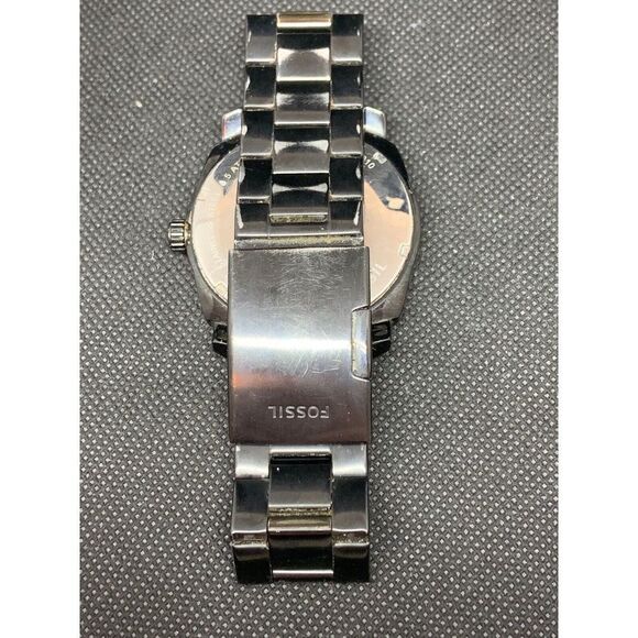 Fossil FS4775 Men's Watch Black Plated Stainless Steel Bracelet Quartz 42mm O589 - Picture 7 of 8